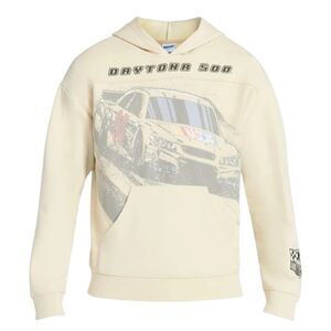 NASCAR Daytona 500 Hoodie Mens Light Birch Cream Mesh Size Small